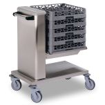 Mobile Lowerator Dispenser for Dishwasher Baskets & Trays