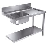 Pass Through Dishwasher Entry Table 1200mm With Sink - Right