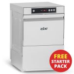 Asber Tech Commercial Dishwasher 400mm Integrated Softener