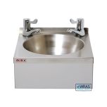 BaSix Hand Wash Station Stainless Steel + 3 Inch Lever Taps