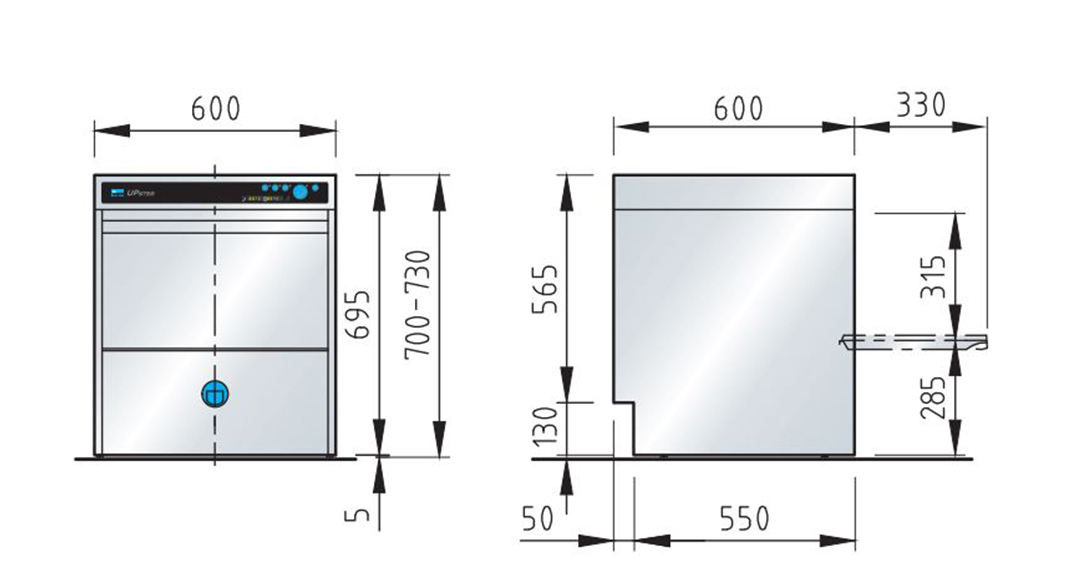 Meiko Commercial Dishwasher 500mm